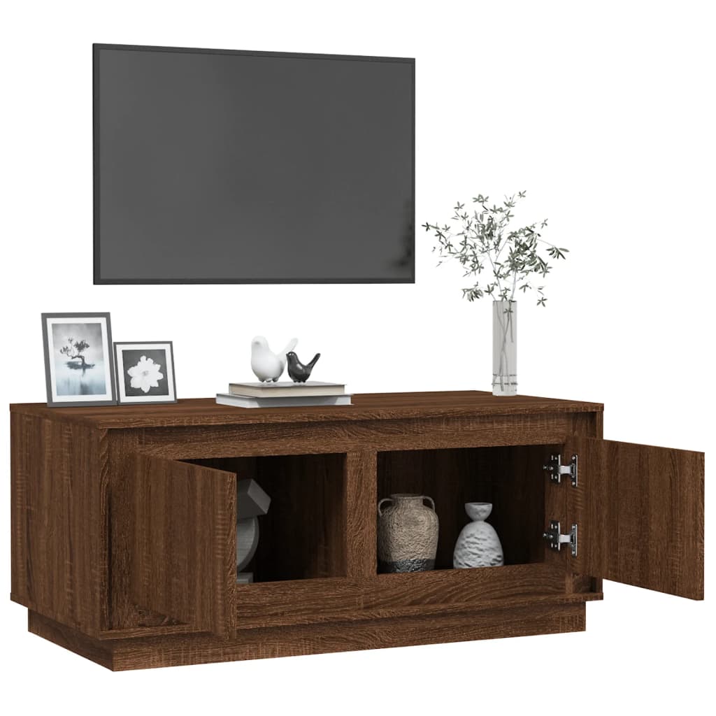 Table basse chêne marron 102x50x44 cm bois d'ingénierie Tables basses vidaXL   