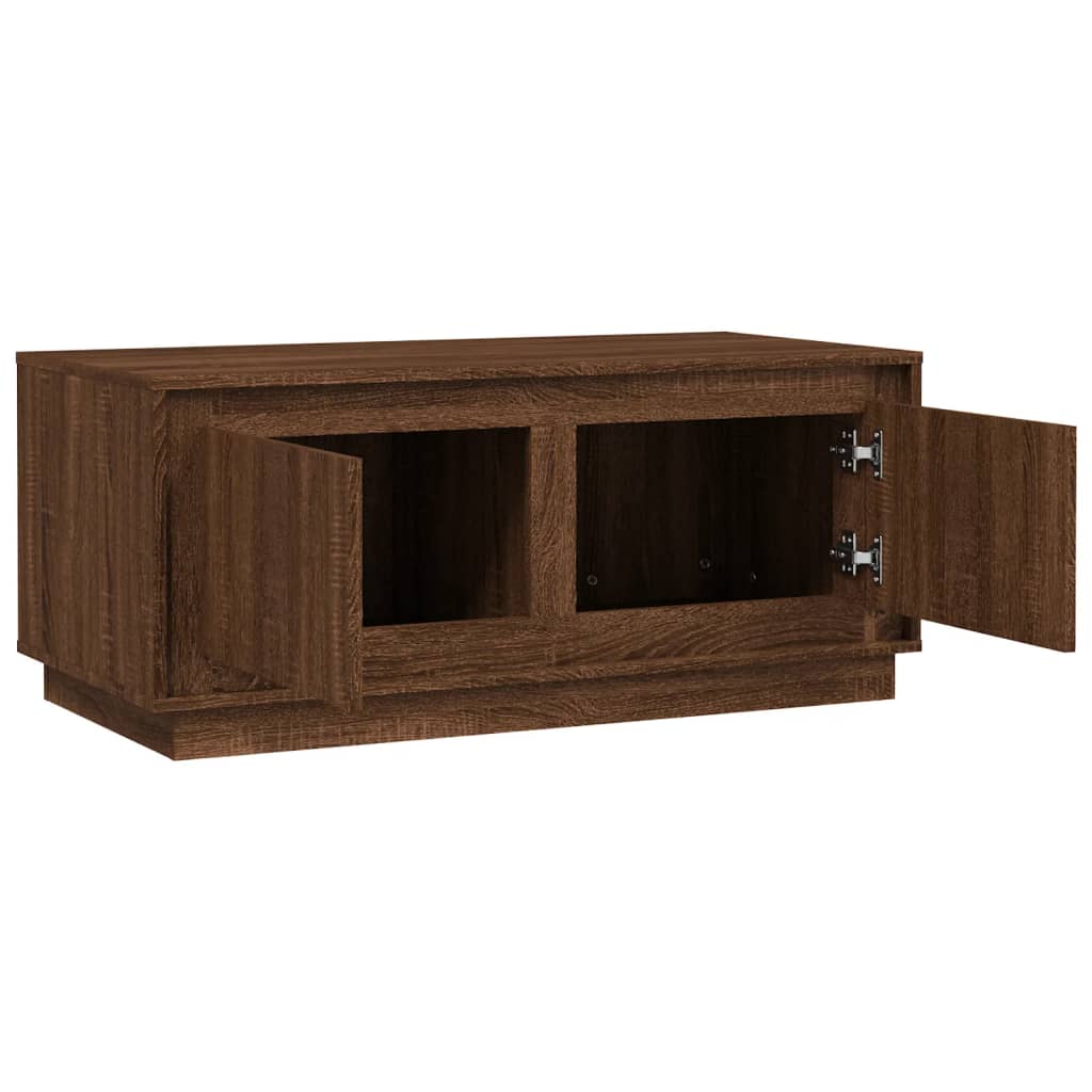 Table basse chêne marron 102x50x44 cm bois d'ingénierie Tables basses vidaXL   