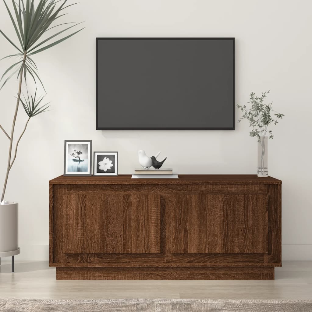 Table basse chêne marron 102x50x44 cm bois d'ingénierie Tables basses vidaXL   