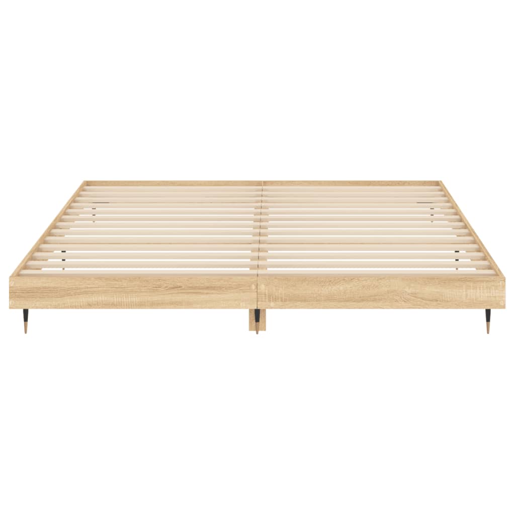 Cadre de lit chêne sonoma 200x200 cm bois d'ingénierie Lits & cadres de lit vidaXL   
