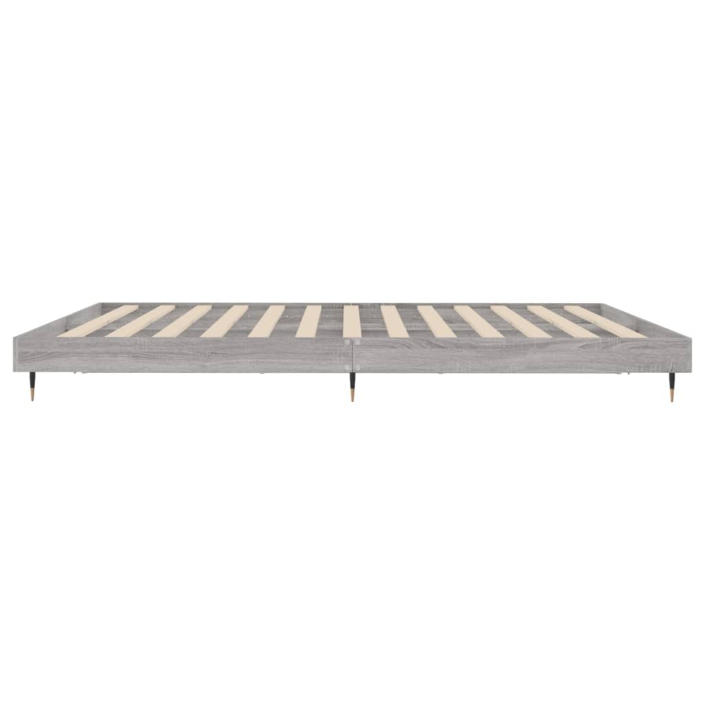 Cadre de lit sonoma gris 200x200 cm bois d'ingénierie Lits & cadres de lit vidaXL   