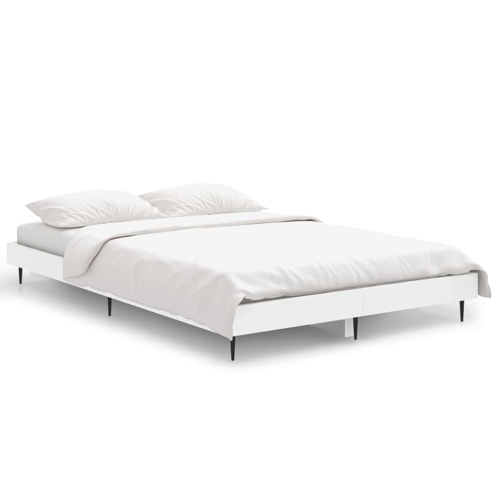 Cadre de lit Blanc 120x190 cm bois d'ingénierie Lits & cadres de lit vidaXL   