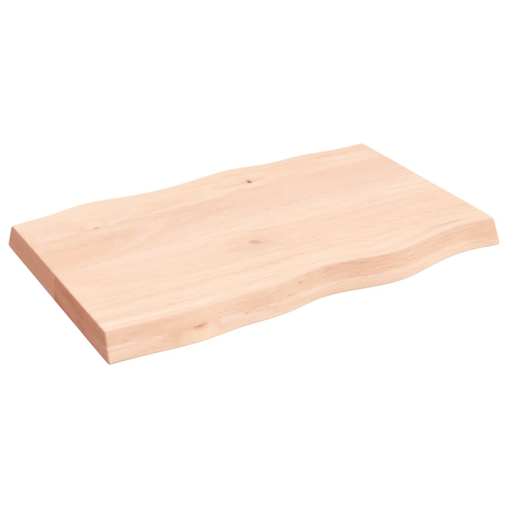 Dessus de table bois massif non traité bordure assortie Plateaux de table vidaXL   