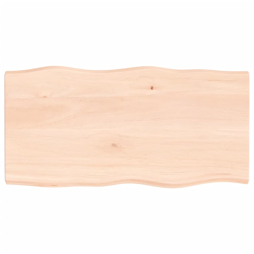 Dessus de table bois massif non traité bordure assortie Plateaux de table vidaXL   
