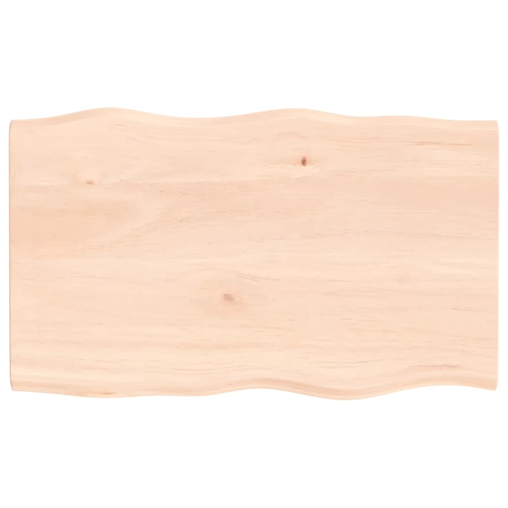 Dessus de table bois chêne massif non traité bordure assortie Plateaux de table vidaXL   