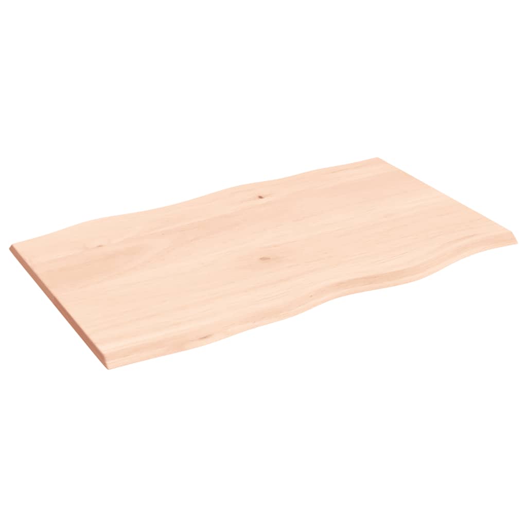 Dessus de table bois chêne massif non traité bordure assortie Plateaux de table vidaXL   
