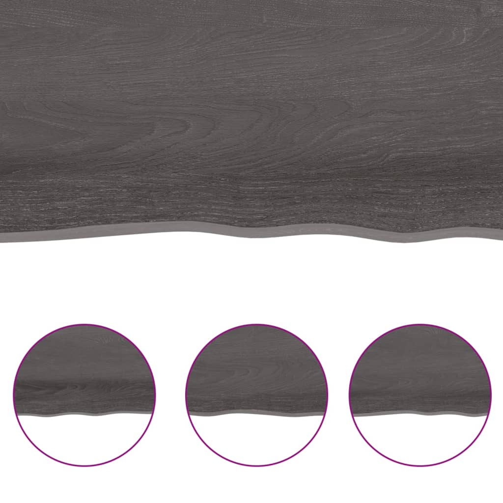 Dessus de table bois massif traité bordure assortie Plateaux de table vidaXL   