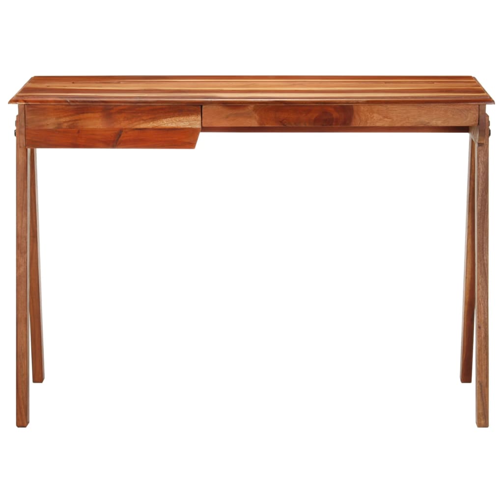 Bureau avec tiroir 110x50x77 cm bois d'acacia massif Bureaux vidaXL   