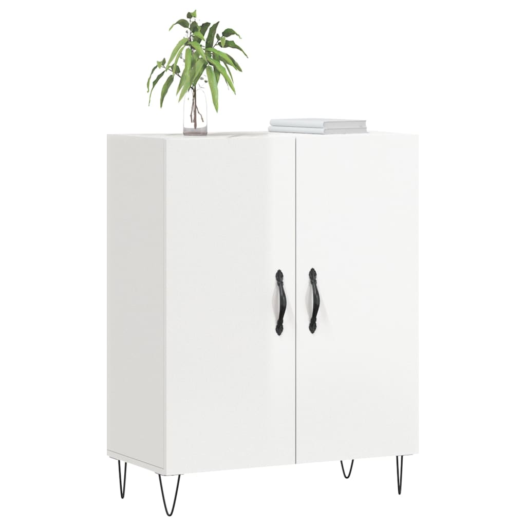 Buffet Blanc brillant 69,5x34x90 cm Bois d'ingénierie Buffets & bahuts vidaXL   