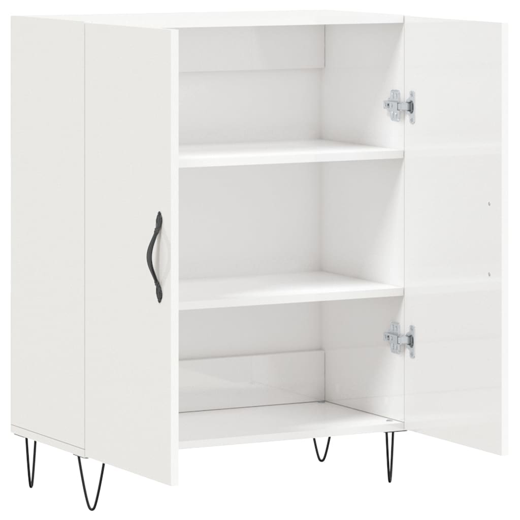 Buffet Blanc brillant 69,5x34x90 cm Bois d'ingénierie Buffets & bahuts vidaXL   