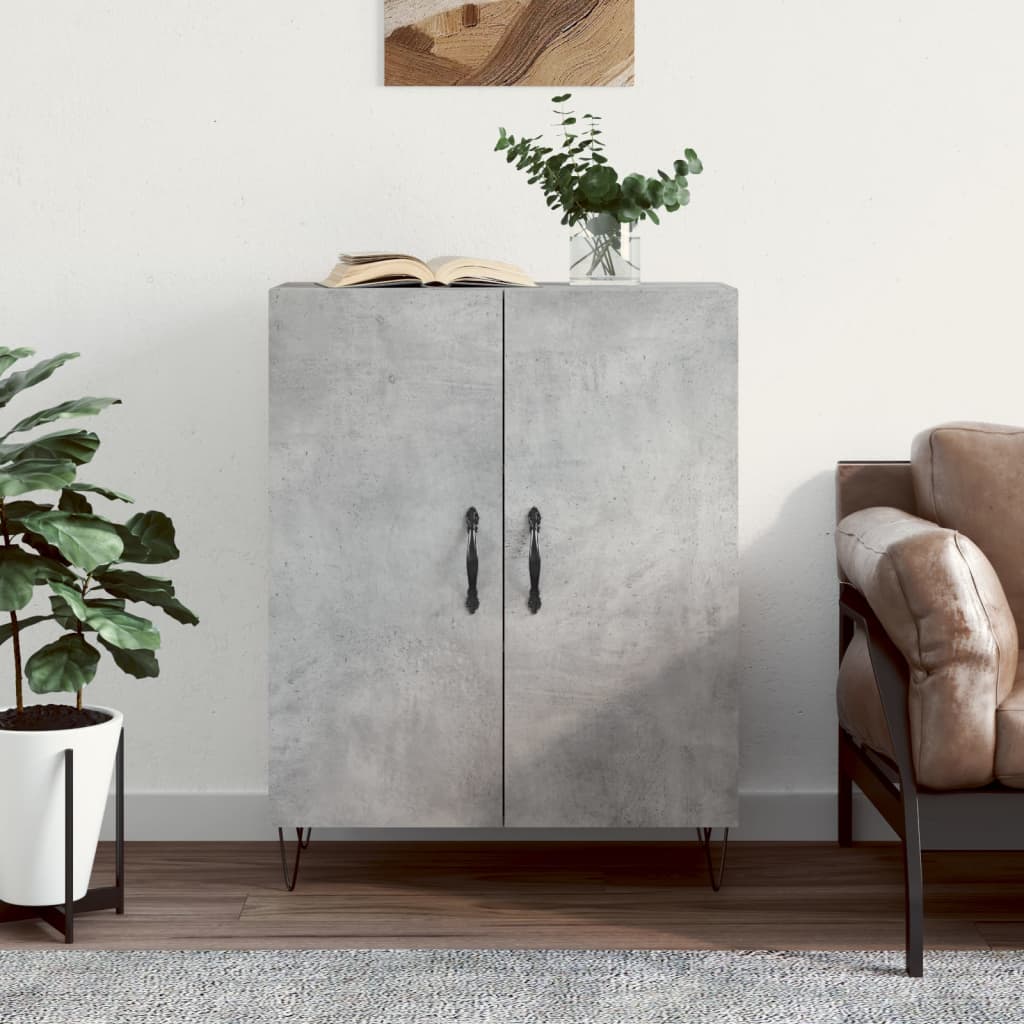 Buffet gris béton 69,5x34x90 cm bois d'ingénierie Buffets & bahuts vidaXL   