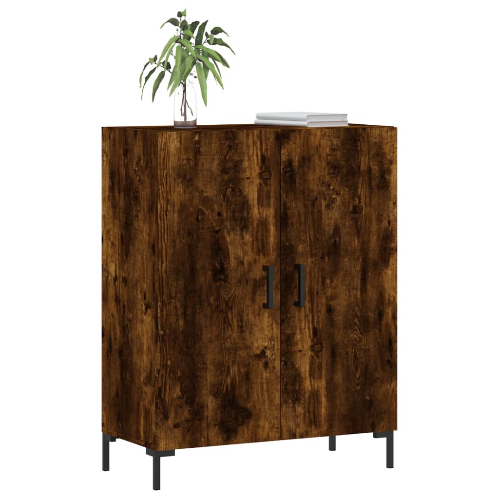 Buffet chêne fumé 69,5x34x90 cm bois d'ingénierie Buffets & bahuts vidaXL   