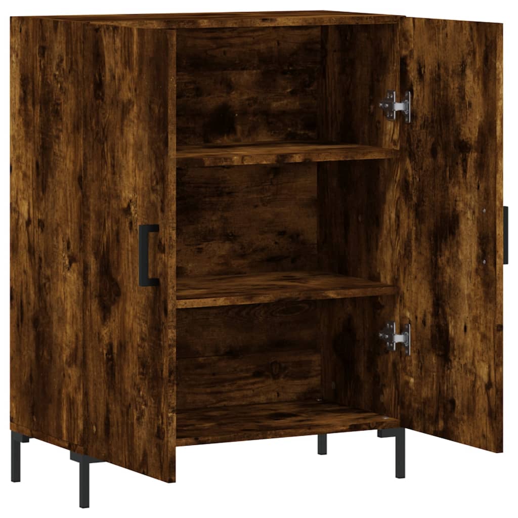 Buffet chêne fumé 69,5x34x90 cm bois d'ingénierie Buffets & bahuts vidaXL   
