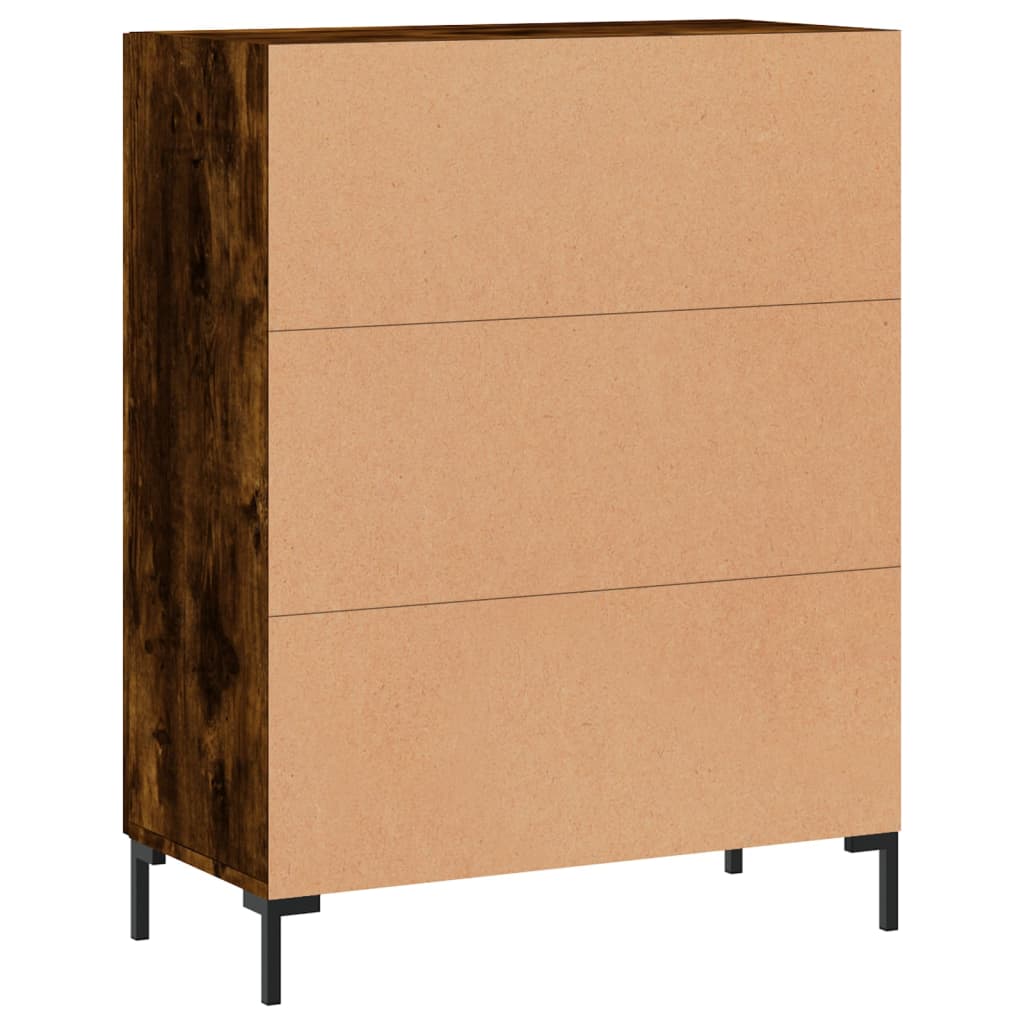 Buffet chêne fumé 69,5x34x90 cm bois d'ingénierie Buffets & bahuts vidaXL   