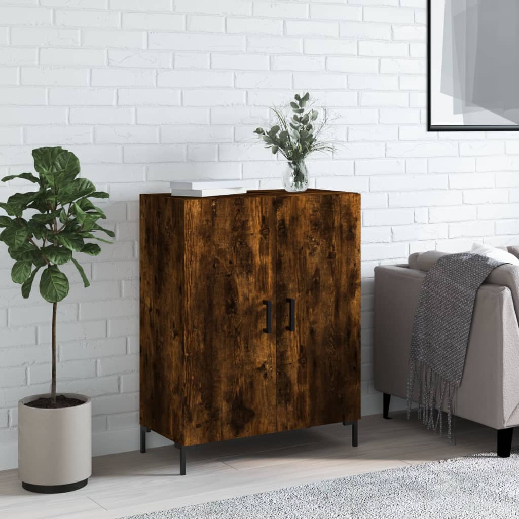 Buffet chêne fumé 69,5x34x90 cm bois d'ingénierie Buffets & bahuts vidaXL   