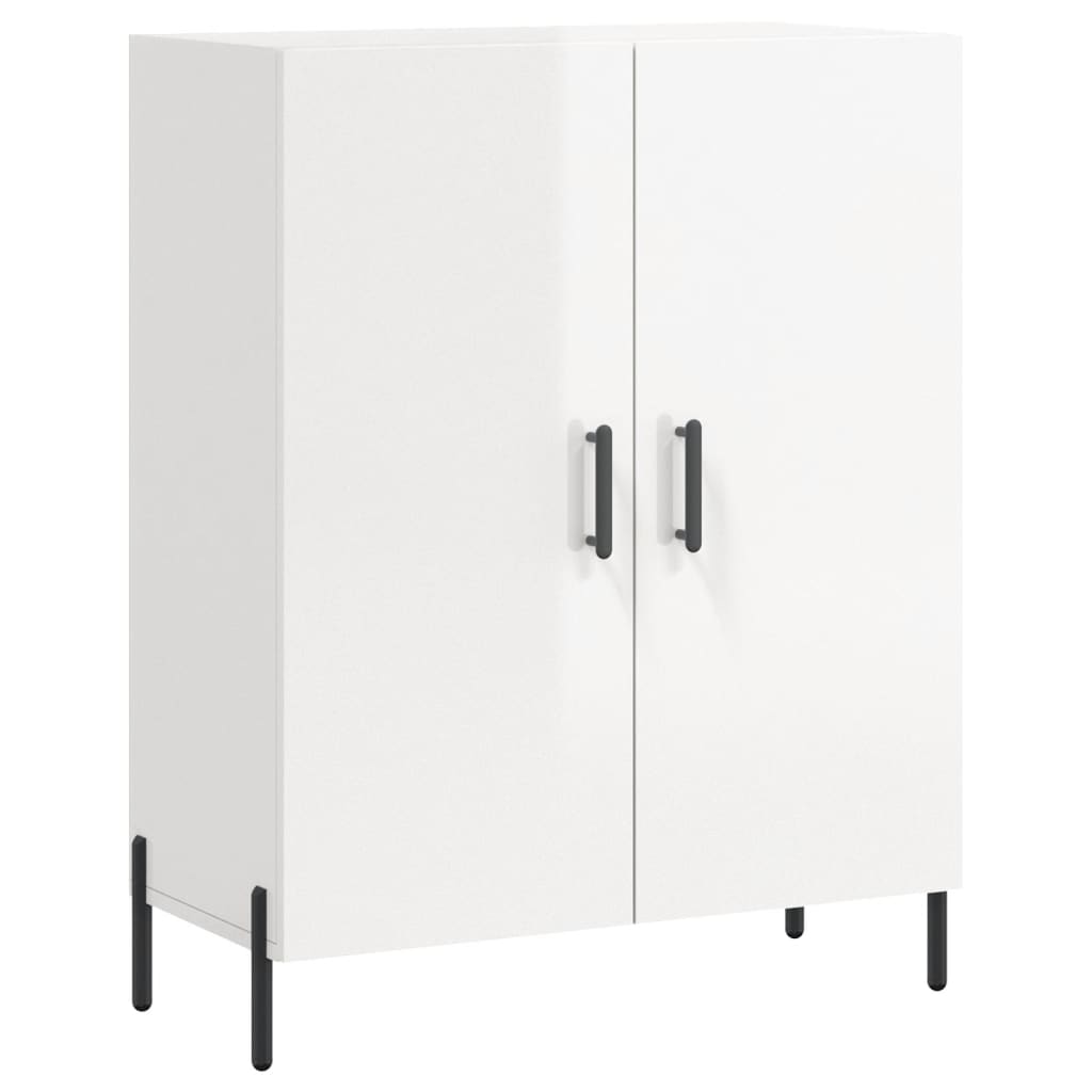 Buffet Blanc brillant 69,5x34x90 cm Bois d'ingénierie Buffets & bahuts vidaXL   