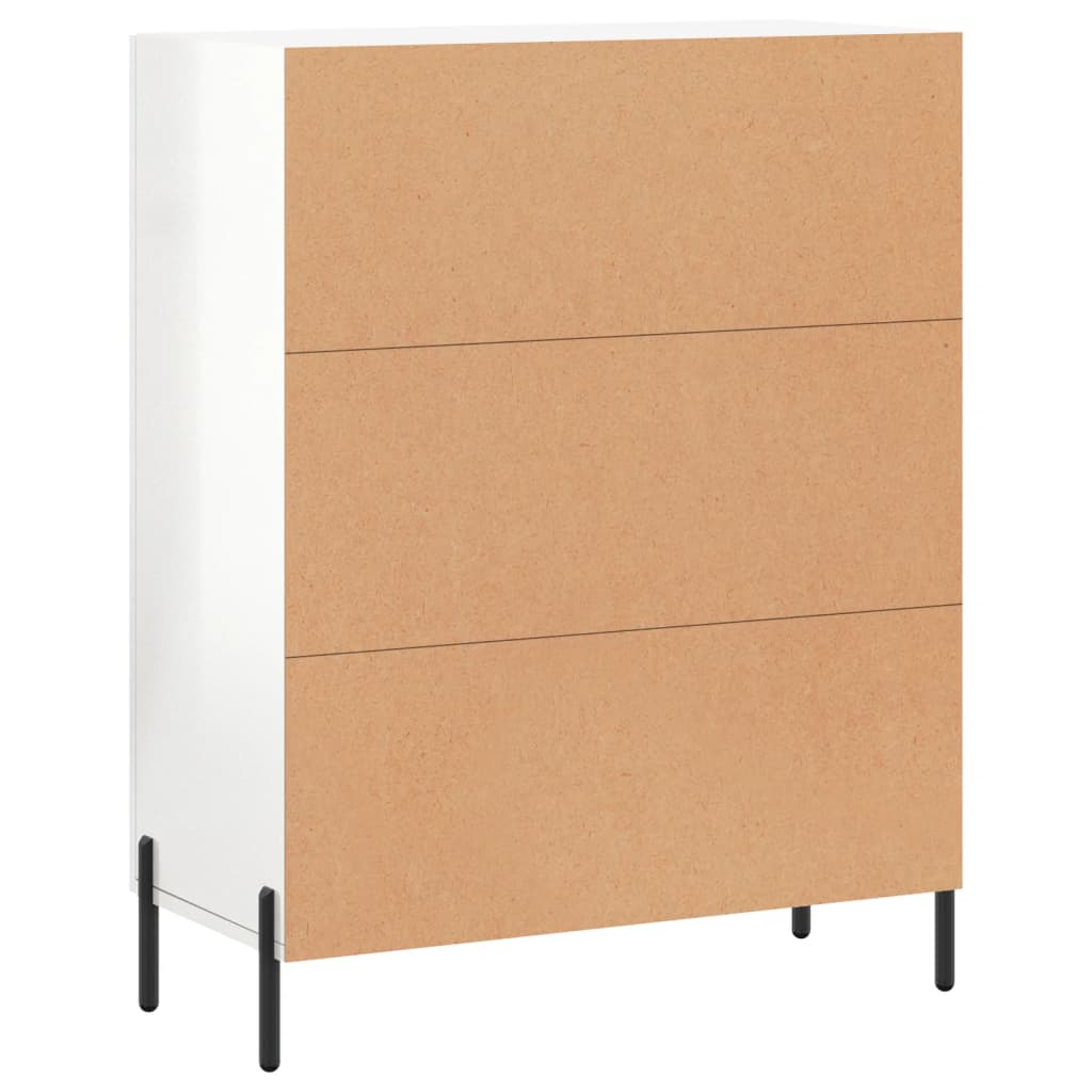 Buffet Blanc brillant 69,5x34x90 cm Bois d'ingénierie Buffets & bahuts vidaXL   