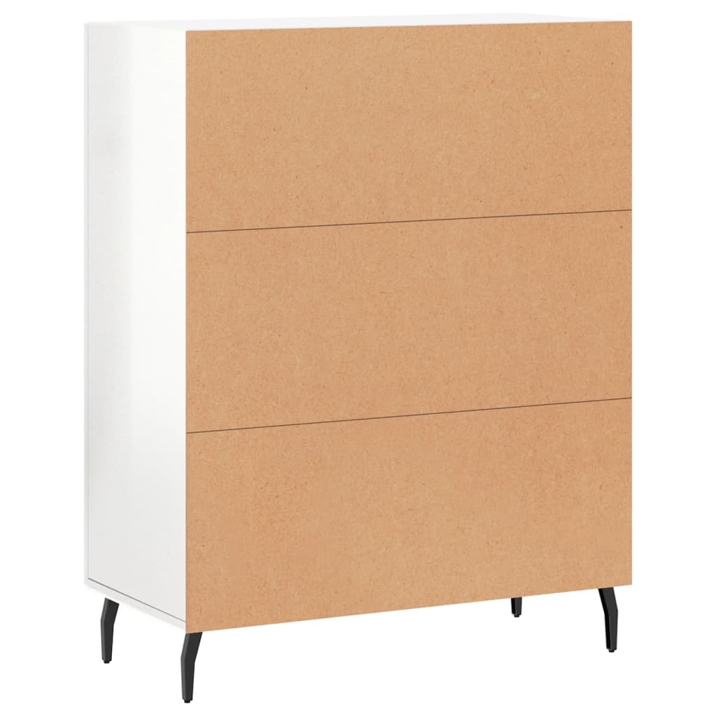 Buffet Blanc brillant 69,5x34x90 cm Bois d'ingénierie Buffets & bahuts vidaXL   