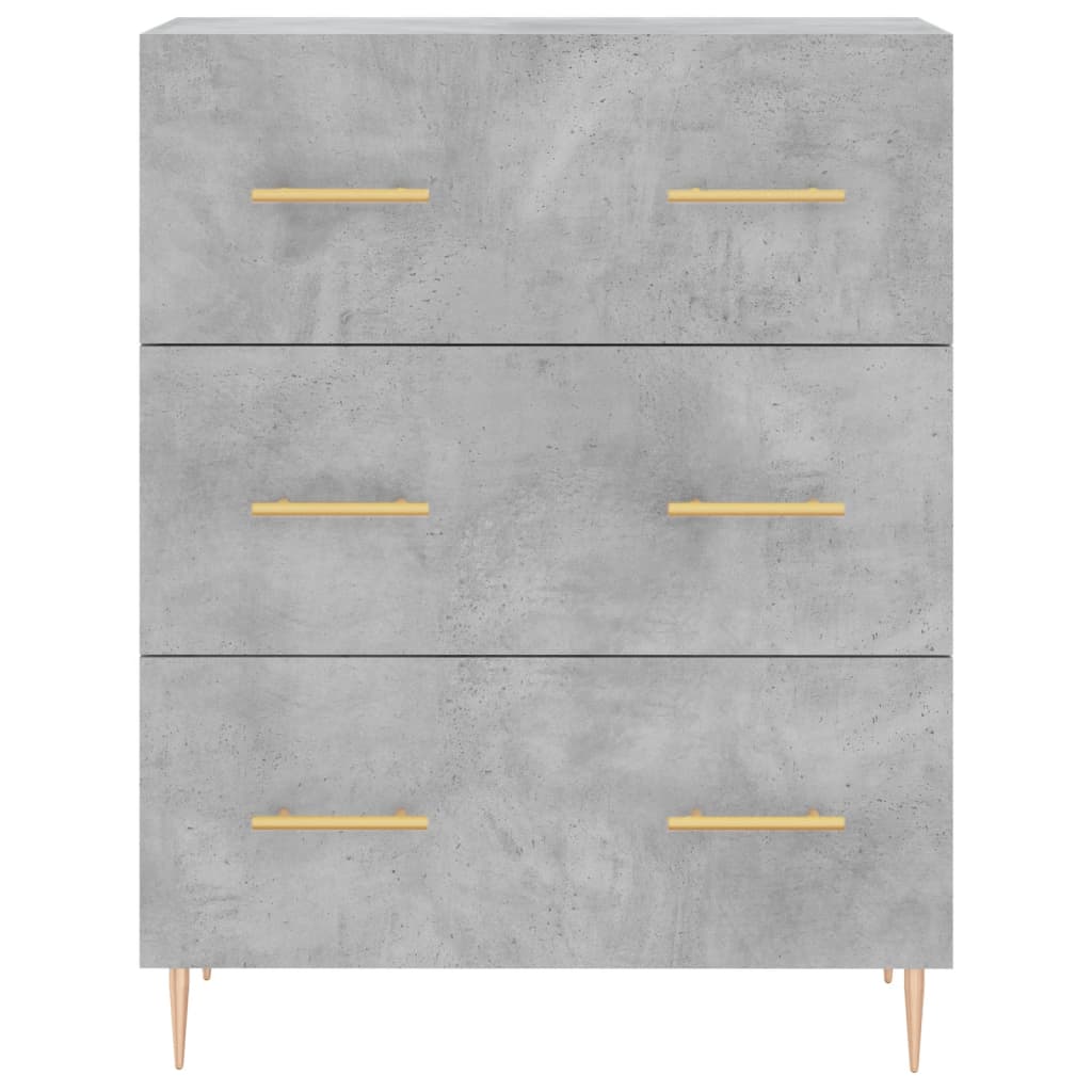Buffet gris béton 69,5x34x90 cm bois d'ingénierie Buffets & bahuts vidaXL   