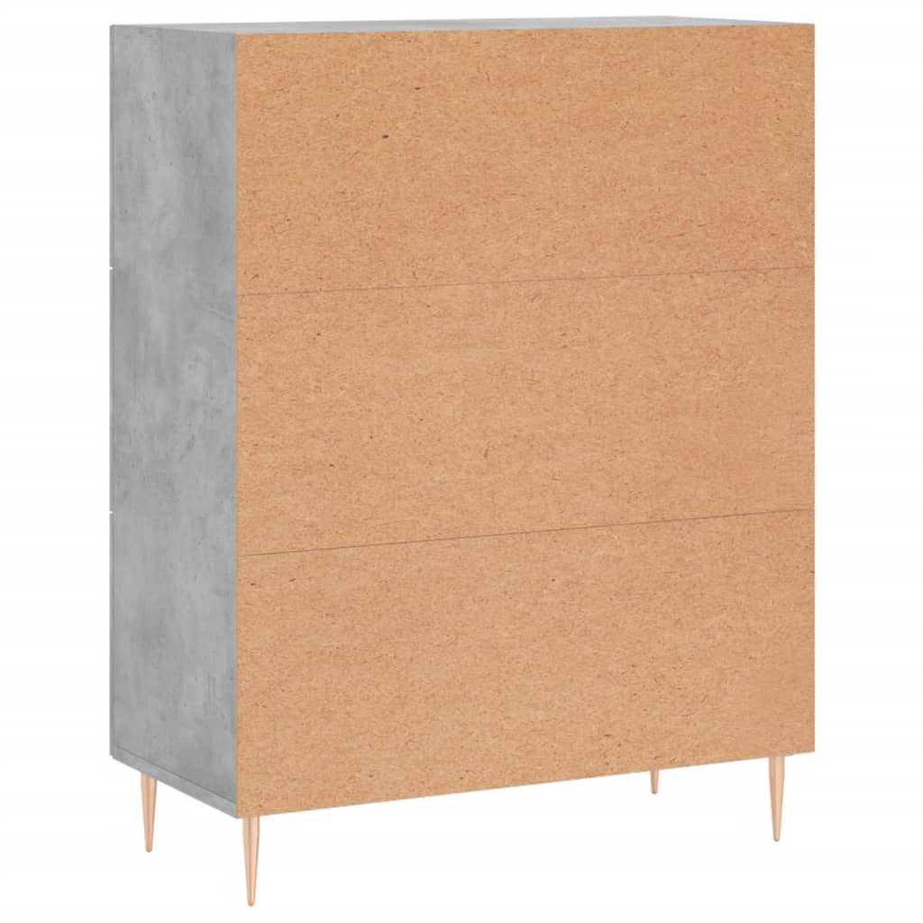 Buffet gris béton 69,5x34x90 cm bois d'ingénierie Buffets & bahuts vidaXL   