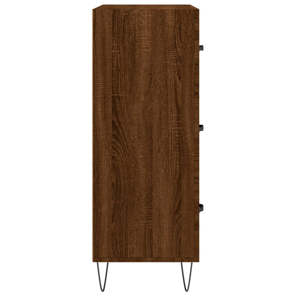 Buffet chêne marron 69,5x34x90 cm bois d'ingénierie Buffets & bahuts vidaXL   