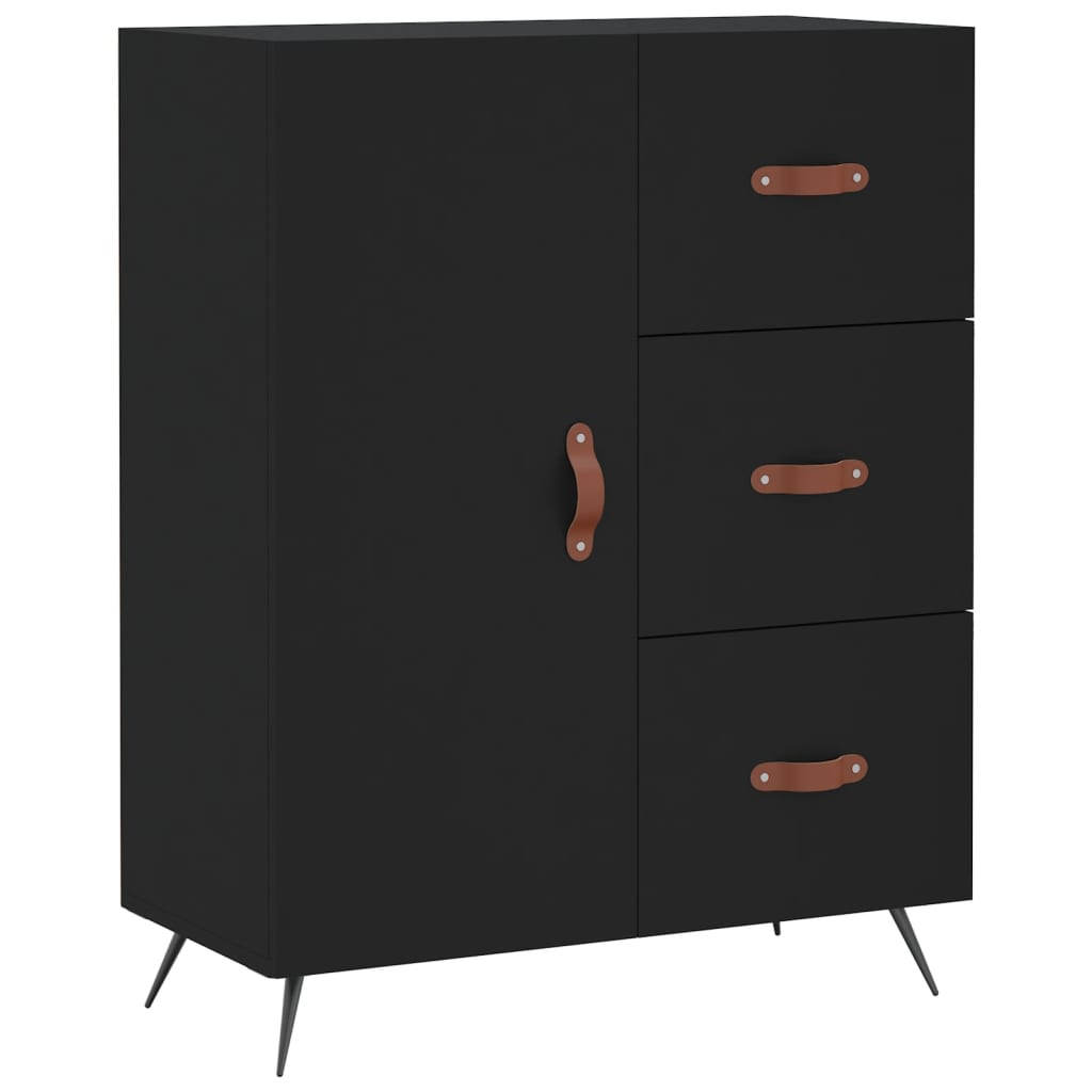Buffet noir 69,5x34x90 cm bois d'ingénierie Buffets & bahuts vidaXL   