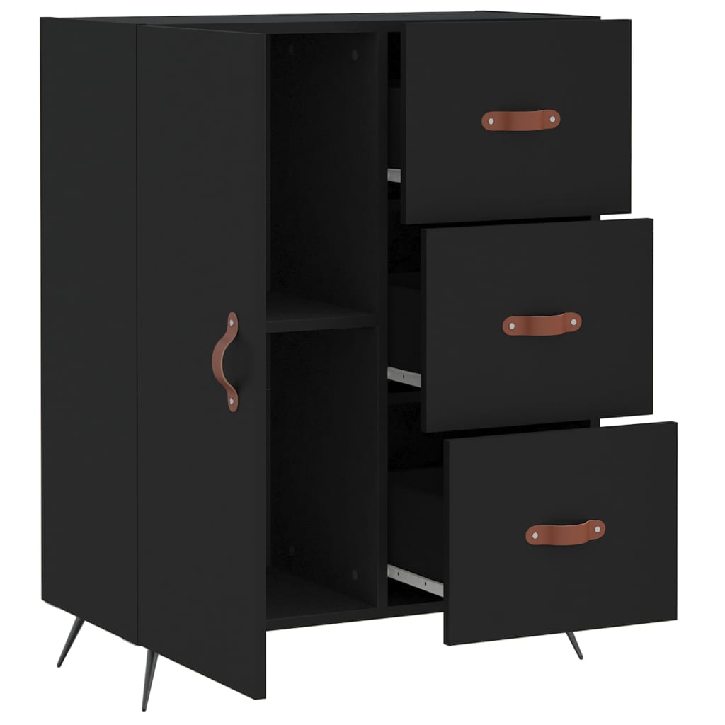Buffet noir 69,5x34x90 cm bois d'ingénierie Buffets & bahuts vidaXL   