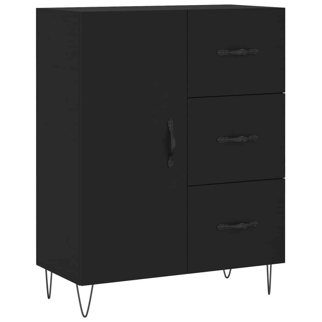 Buffet noir 69,5x34x90 cm bois d'ingénierie Buffets & bahuts vidaXL   
