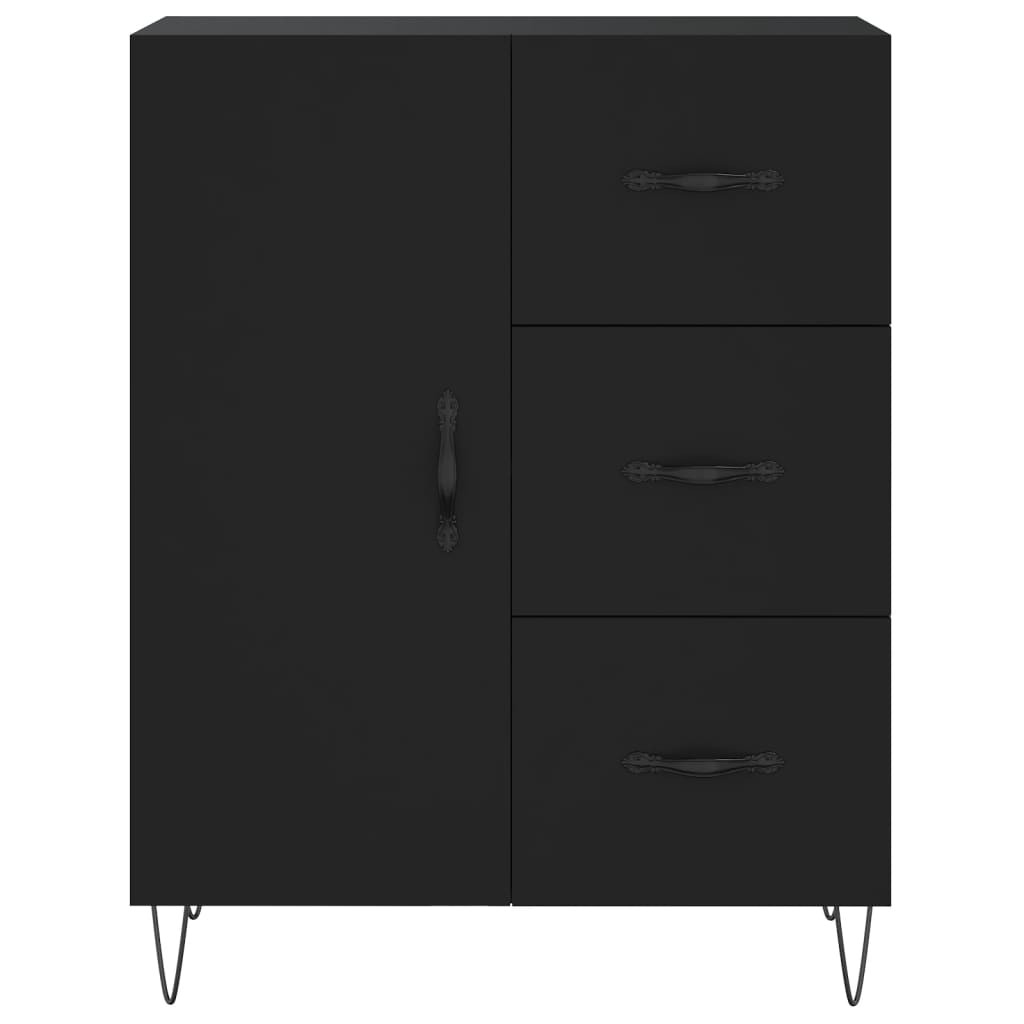 Buffet noir 69,5x34x90 cm bois d'ingénierie Buffets & bahuts vidaXL   