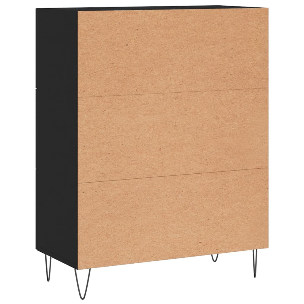 Buffet noir 69,5x34x90 cm bois d'ingénierie Buffets & bahuts vidaXL   