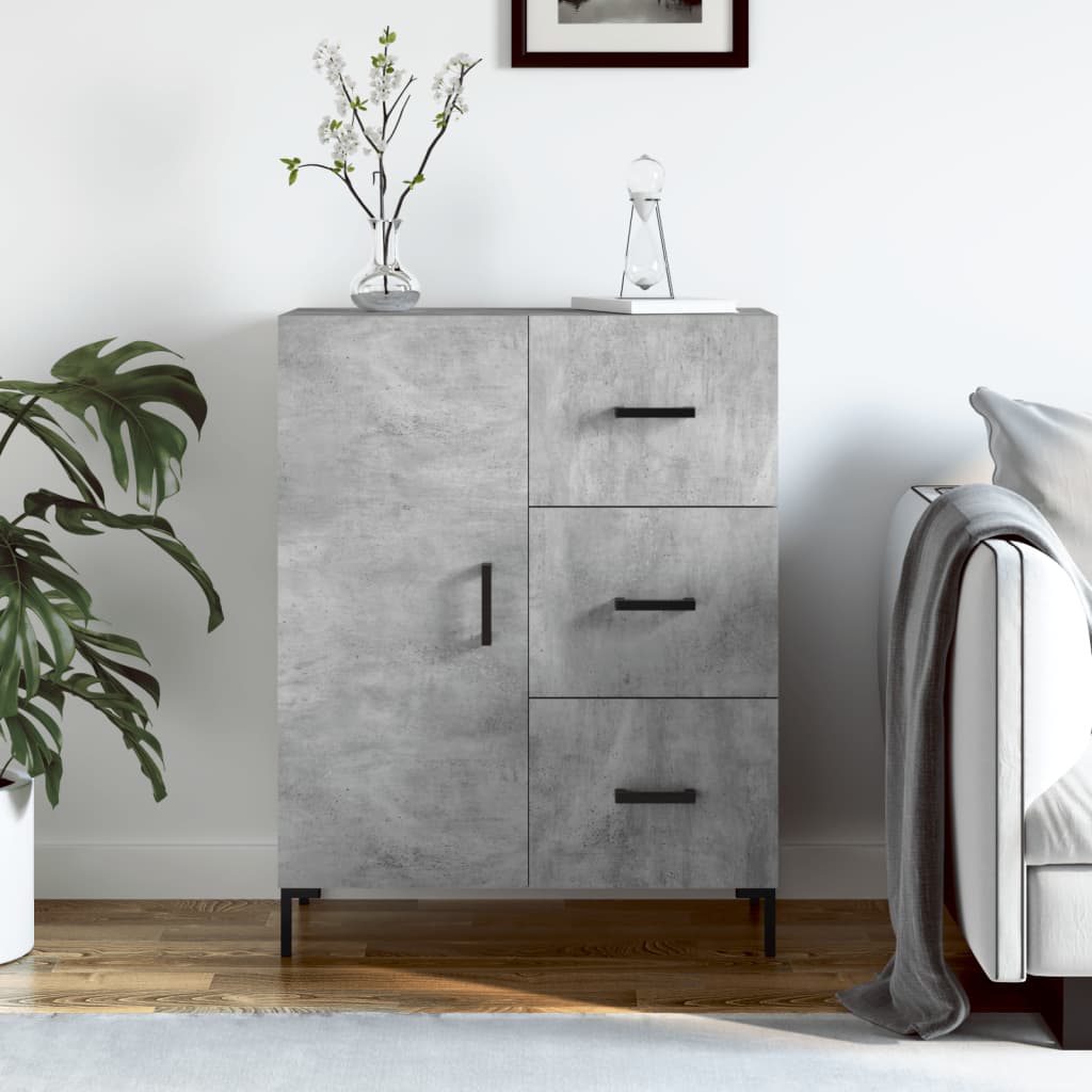 Buffet gris béton 69,5x34x90 cm bois d'ingénierie Buffets & bahuts vidaXL   