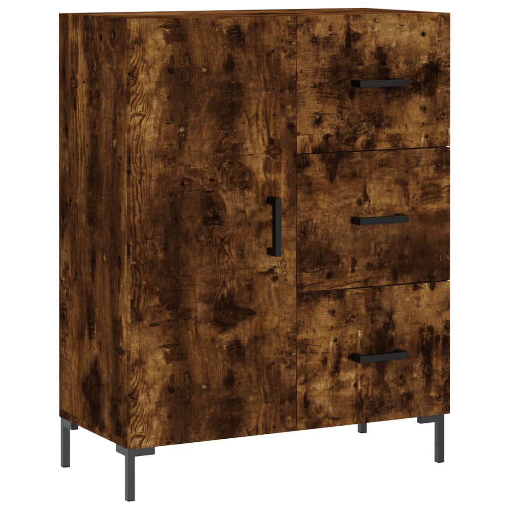 Buffet chêne fumé 69,5x34x90 cm bois d'ingénierie Buffets & bahuts vidaXL   
