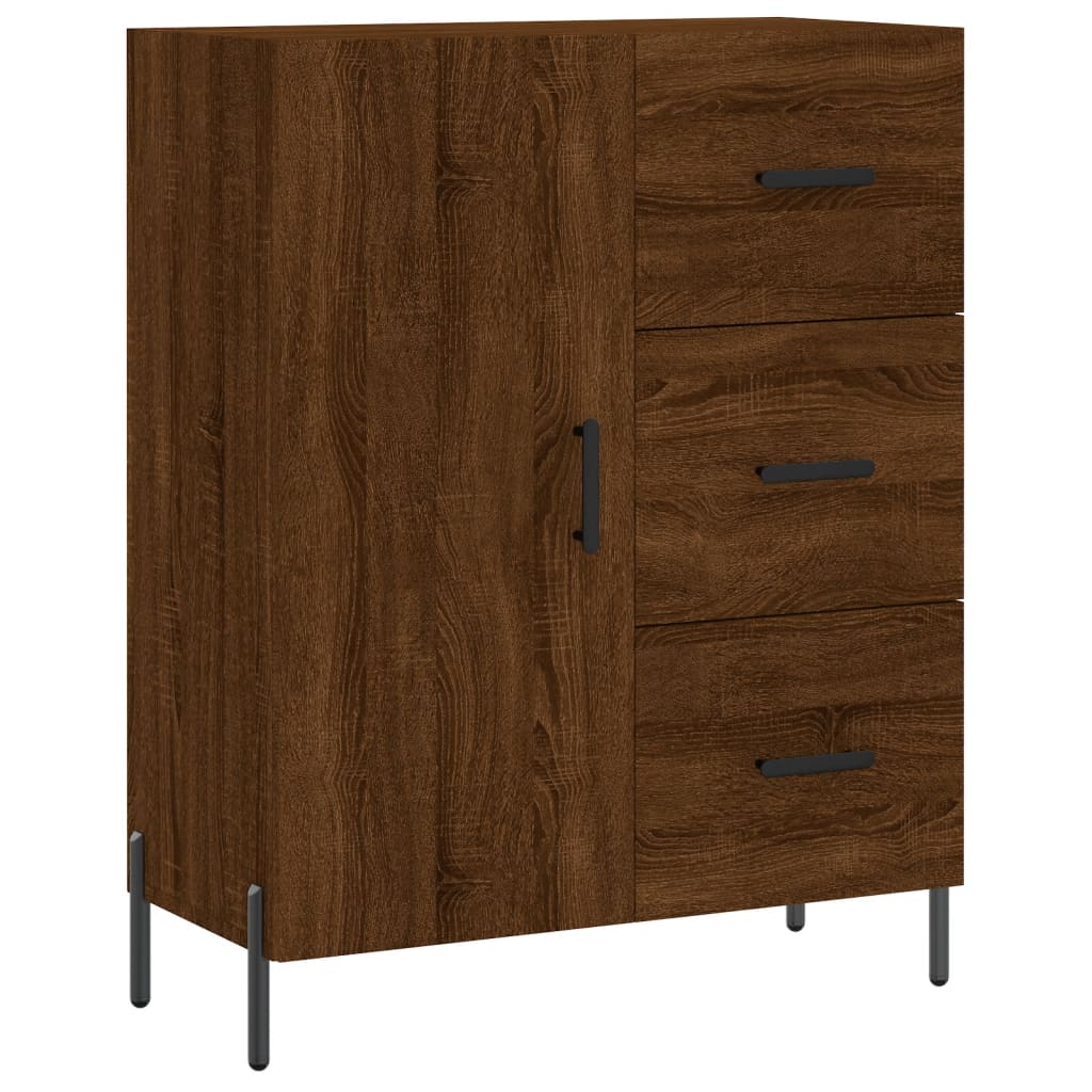 Buffet chêne marron 69,5x34x90 cm bois d'ingénierie Buffets & bahuts vidaXL   