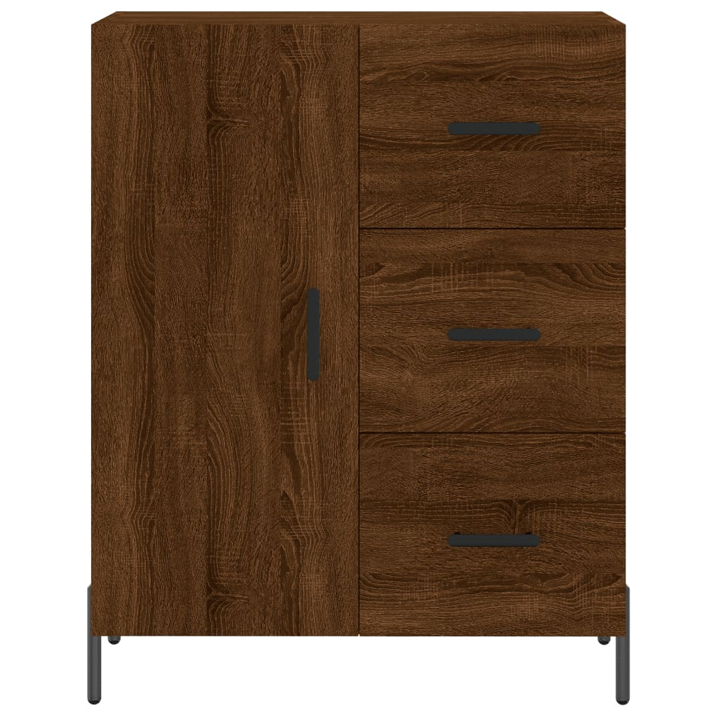 Buffet chêne marron 69,5x34x90 cm bois d'ingénierie Buffets & bahuts vidaXL   