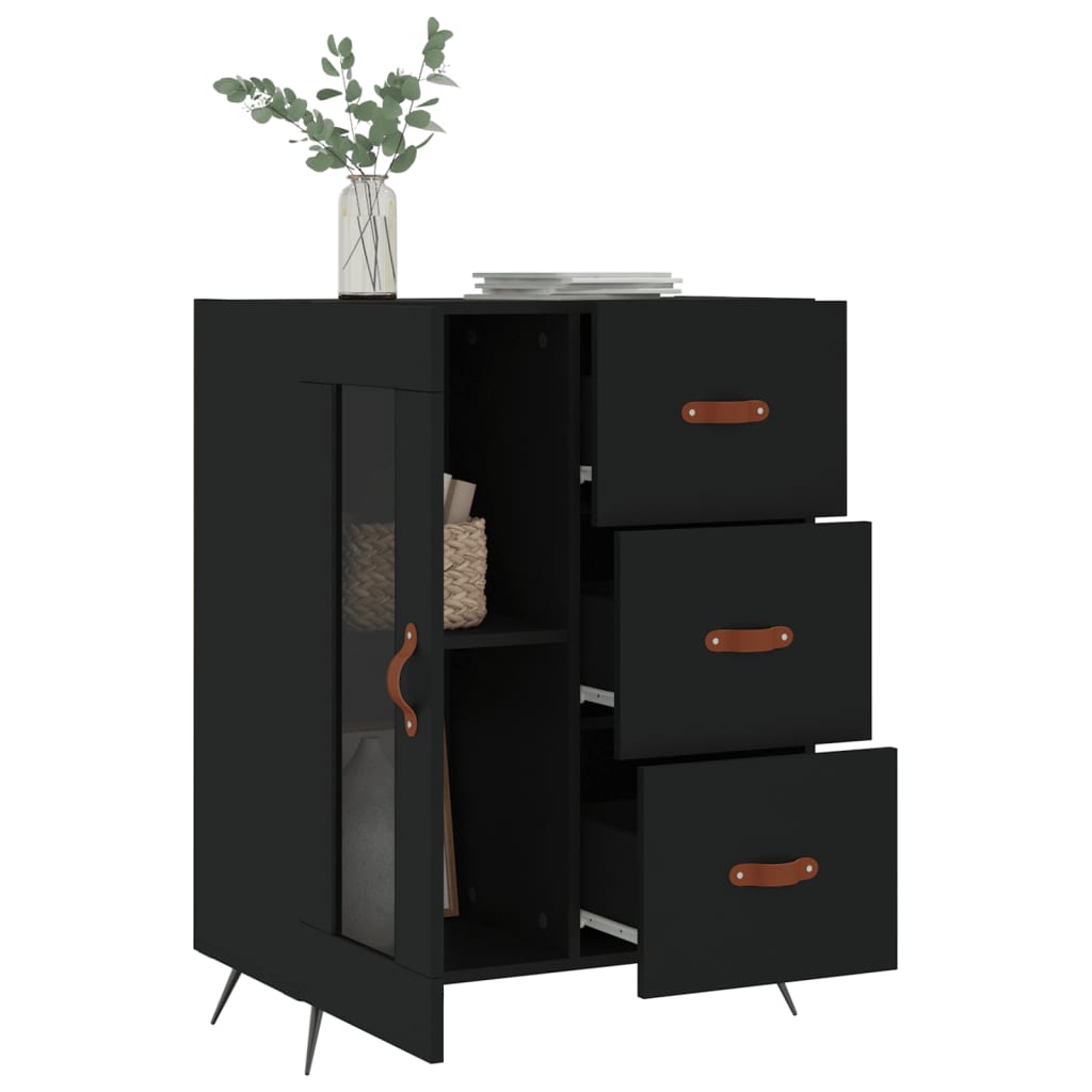 Buffet noir 69,5x34x90 cm bois d'ingénierie Buffets & bahuts vidaXL   