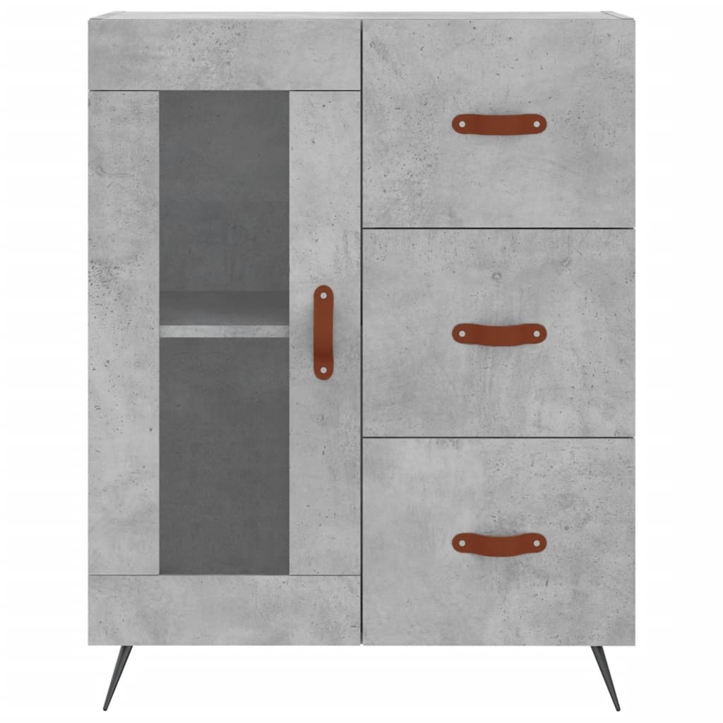 Buffet gris béton 69,5x34x90 cm bois d'ingénierie Buffets & bahuts vidaXL   