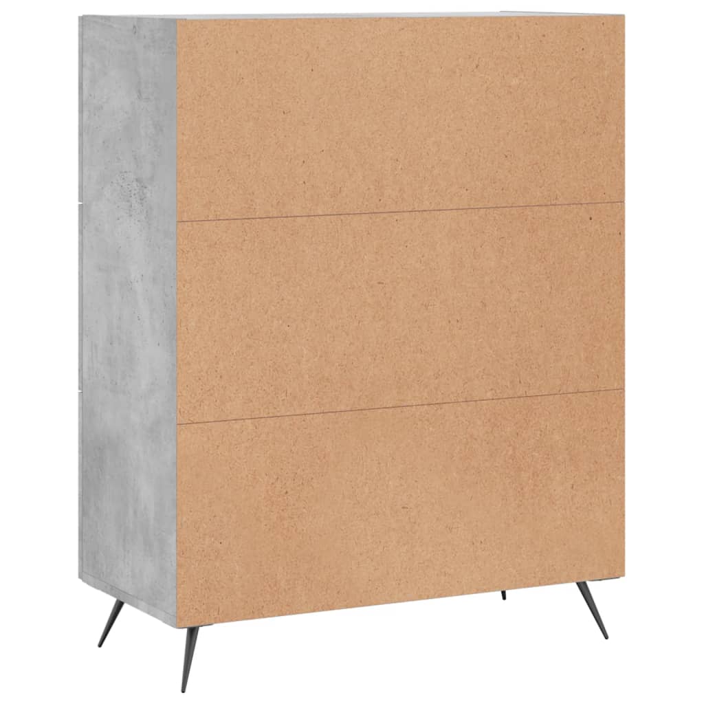 Buffet gris béton 69,5x34x90 cm bois d'ingénierie Buffets & bahuts vidaXL   