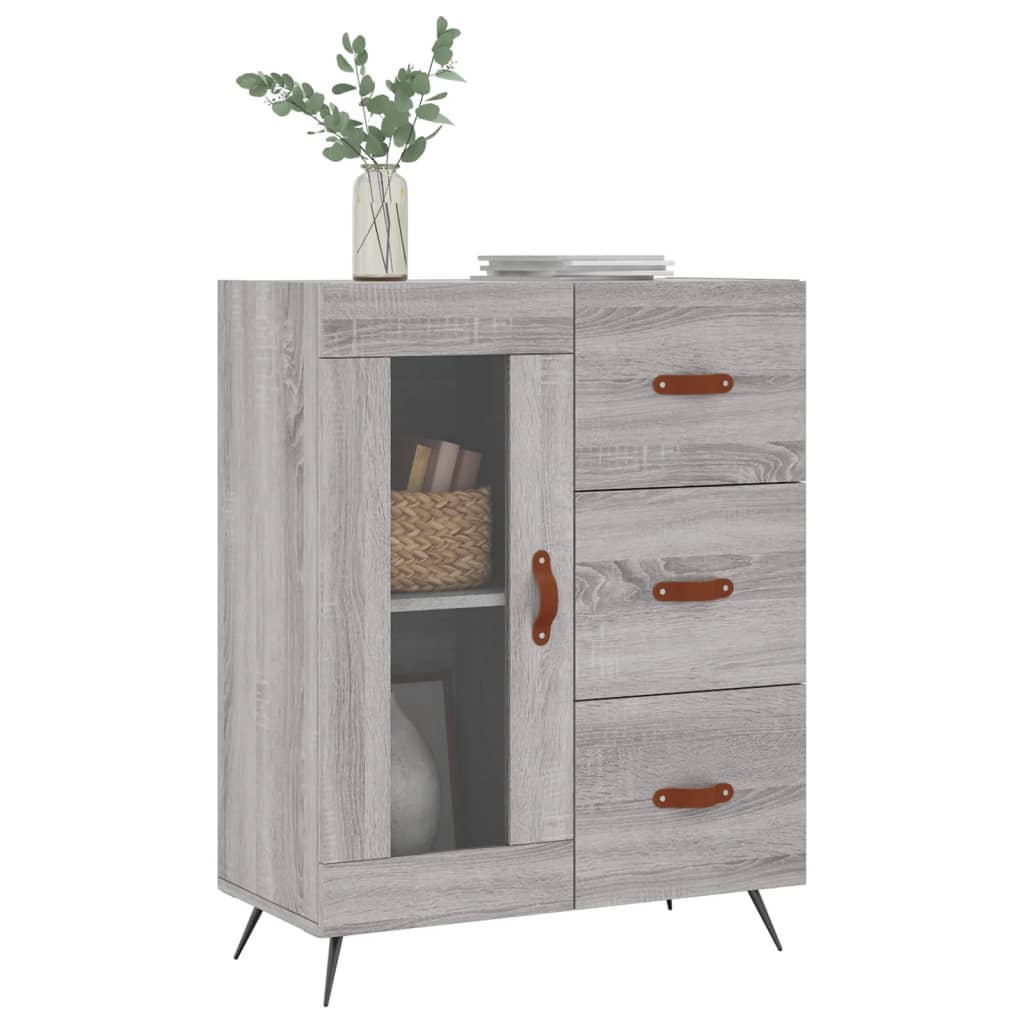 Buffet sonoma gris 69,5x34x90 cm bois d'ingénierie Buffets & bahuts vidaXL   
