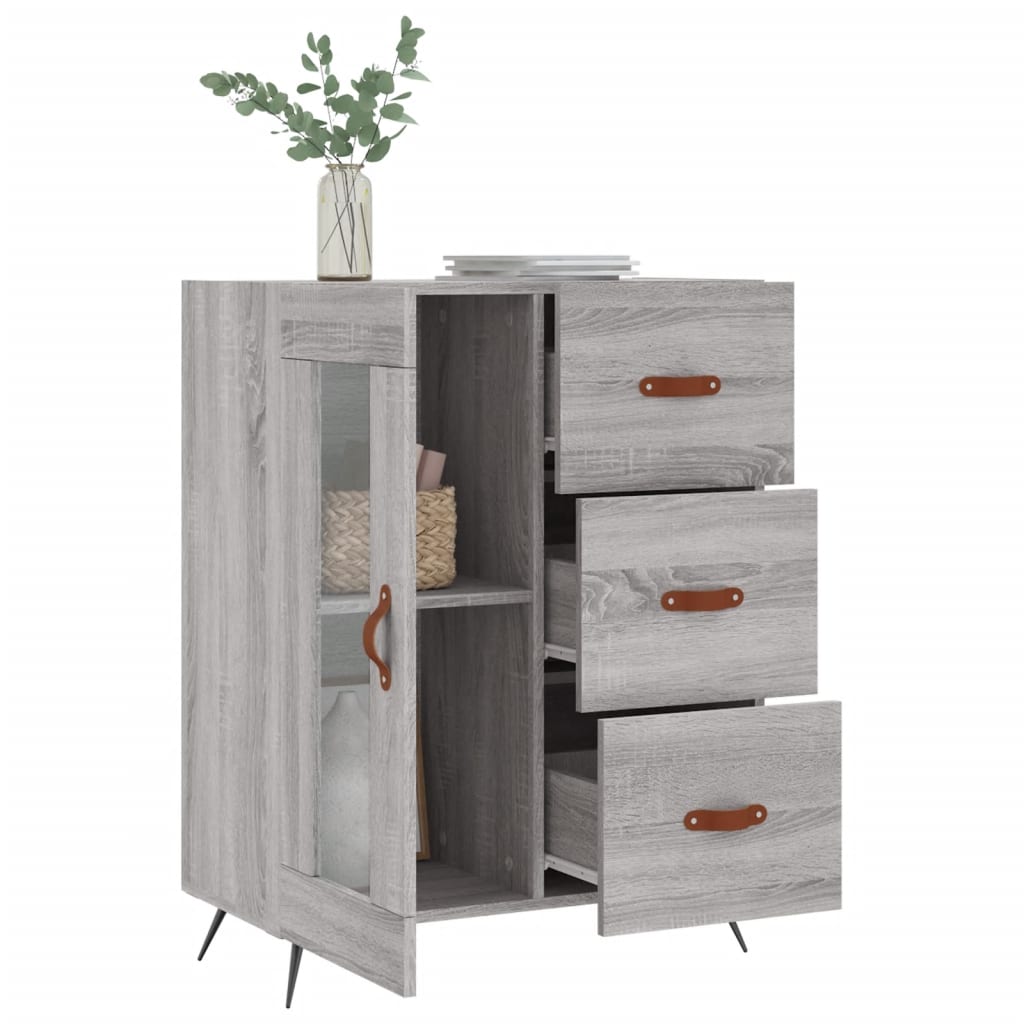 Buffet sonoma gris 69,5x34x90 cm bois d'ingénierie Buffets & bahuts vidaXL   