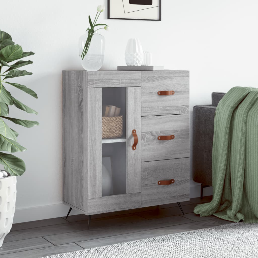 Buffet sonoma gris 69,5x34x90 cm bois d'ingénierie Buffets & bahuts vidaXL   
