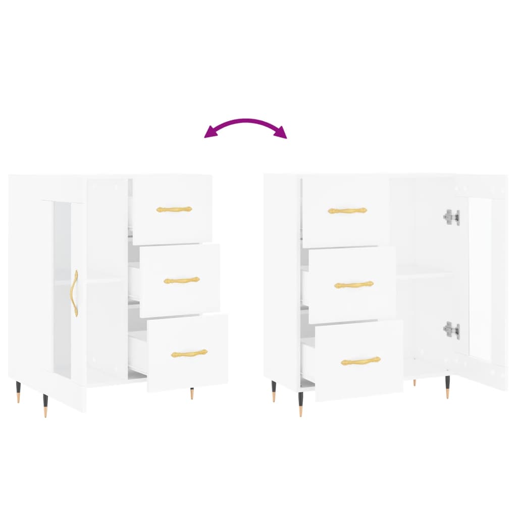 Buffet blanc 69,5x34x90 cm bois d'ingénierie Buffets & bahuts vidaXL   