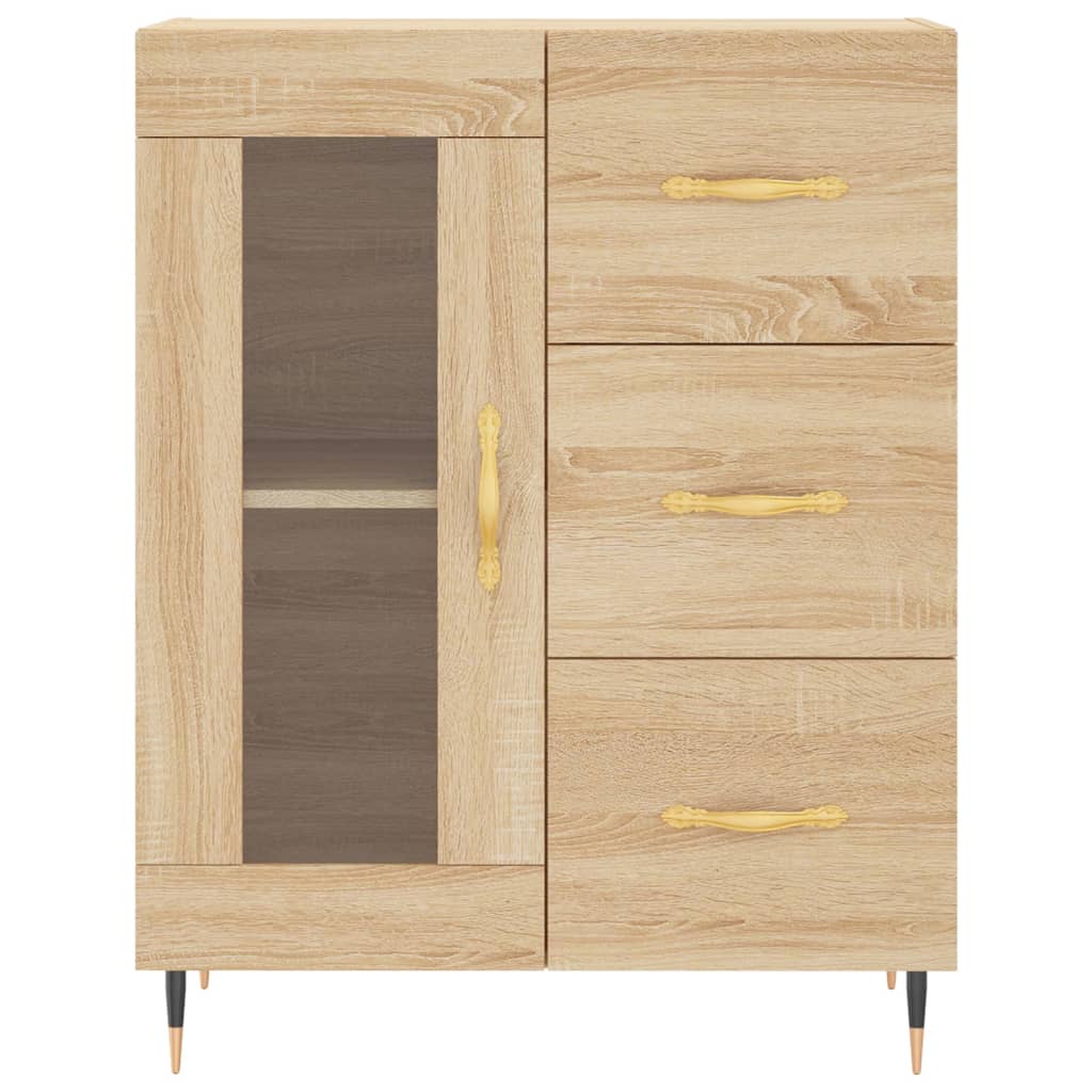 Buffet chêne sonoma 69,5x34x90 cm bois d'ingénierie Buffets & bahuts vidaXL   