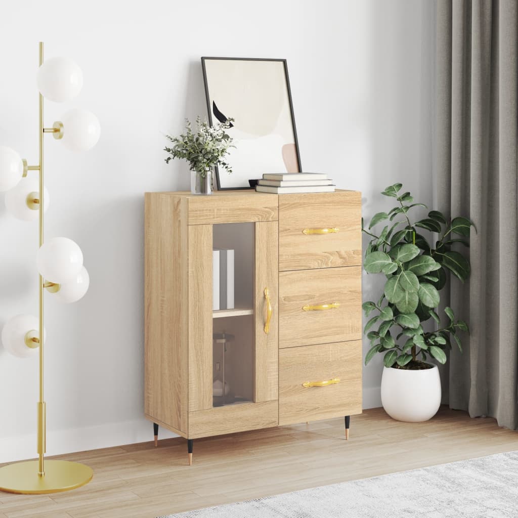 Buffet chêne sonoma 69,5x34x90 cm bois d'ingénierie Buffets & bahuts vidaXL   