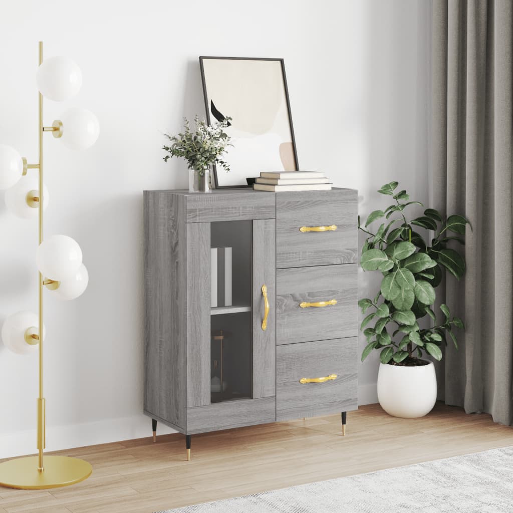 Buffet sonoma gris 69,5x34x90 cm bois d'ingénierie Buffets & bahuts vidaXL   