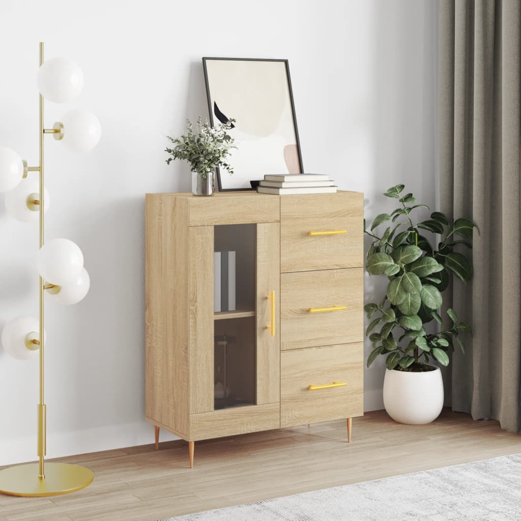 Buffet chêne sonoma 69,5x34x90 cm bois d'ingénierie Buffets & bahuts vidaXL   