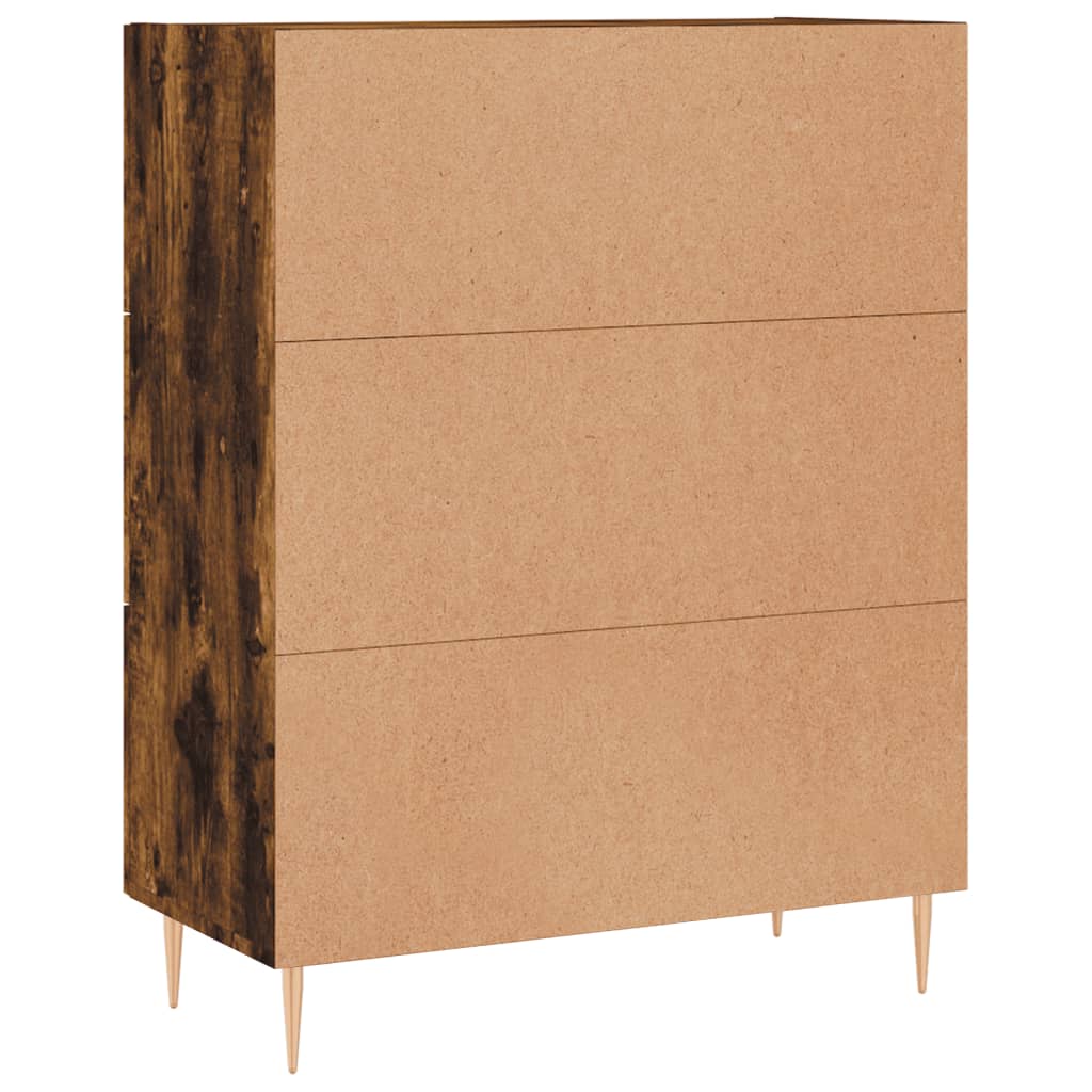 Buffet chêne fumé 69,5x34x90 cm bois d'ingénierie Buffets & bahuts vidaXL   