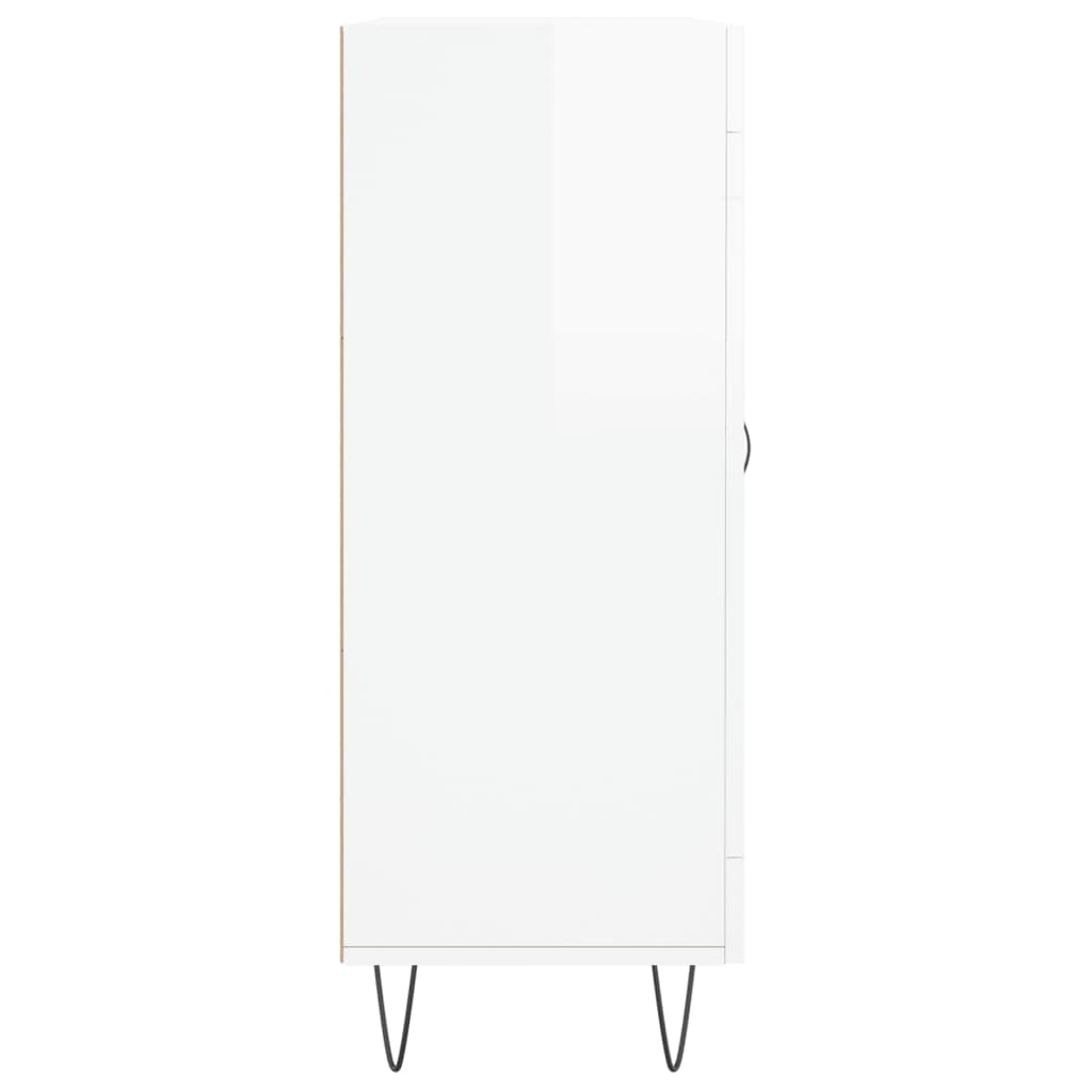Buffet Blanc brillant 69,5x34x90 cm Bois d'ingénierie Buffets & bahuts vidaXL   