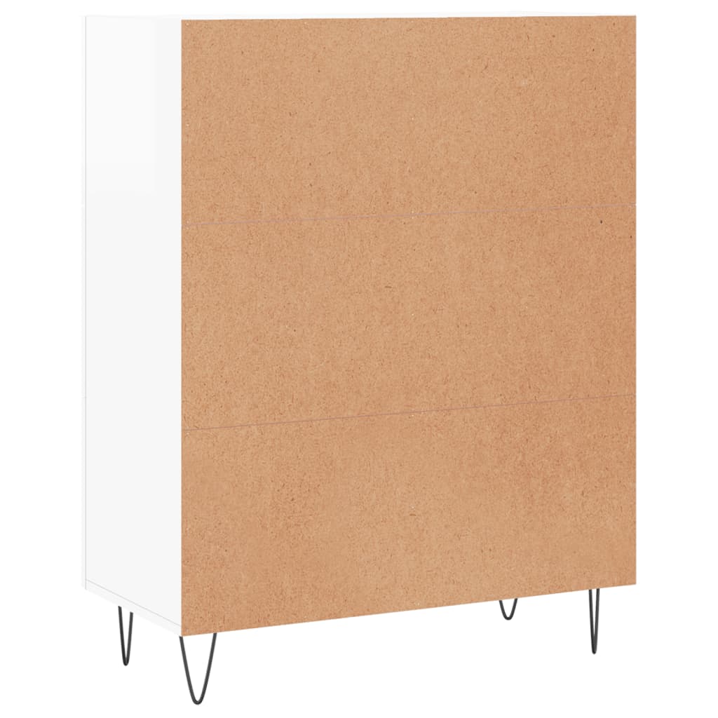 Buffet Blanc brillant 69,5x34x90 cm Bois d'ingénierie Buffets & bahuts vidaXL   