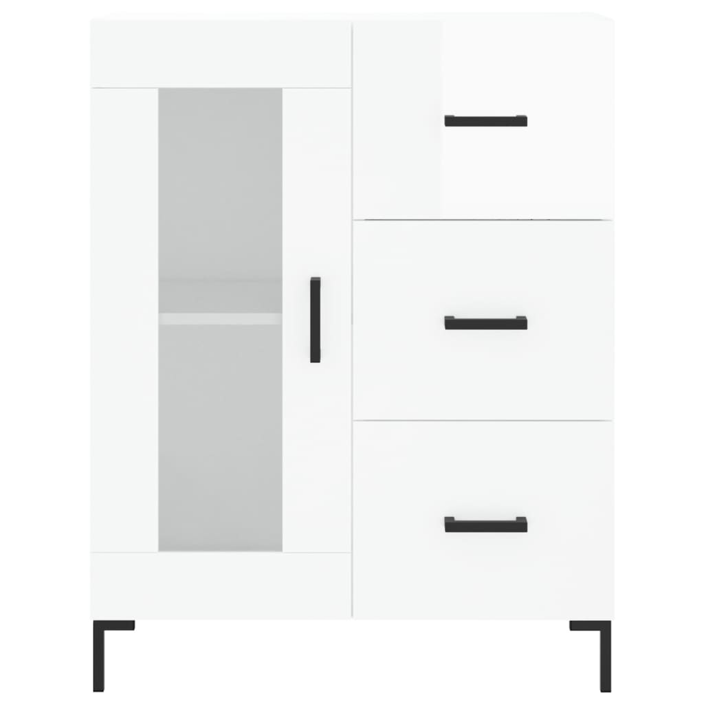 Buffet Blanc brillant 69,5x34x90 cm Bois d'ingénierie Buffets & bahuts vidaXL   