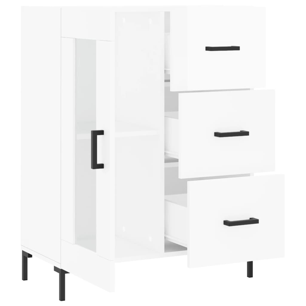 Buffet Blanc brillant 69,5x34x90 cm Bois d'ingénierie Buffets & bahuts vidaXL   